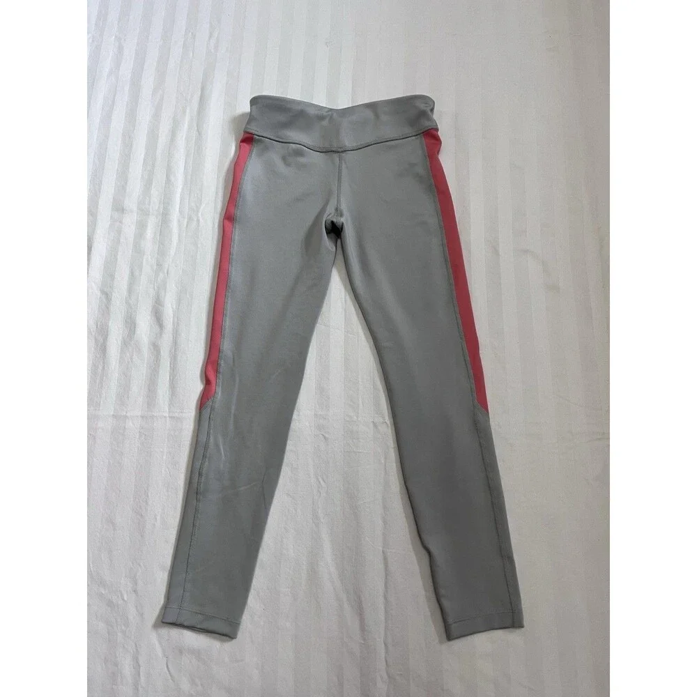 Nike Dri-FIT One Girls Leggings Light Smoke Grey Pink Salt Kids Size Medium M